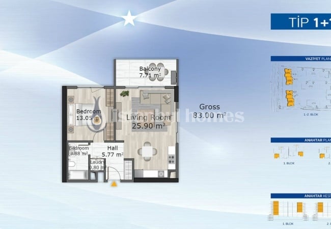 شقق حديثة في كوتشوك تشكمجه في موقع مركزي 5