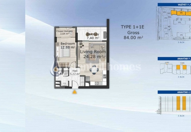 شقق حديثة في كوتشوك تشكمجه في موقع مركزي 7