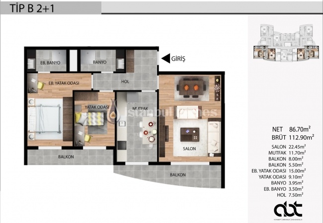 Esenyurt’ta Sosyal ve Günlük Olanaklara Yakın Satılık Daireler 22