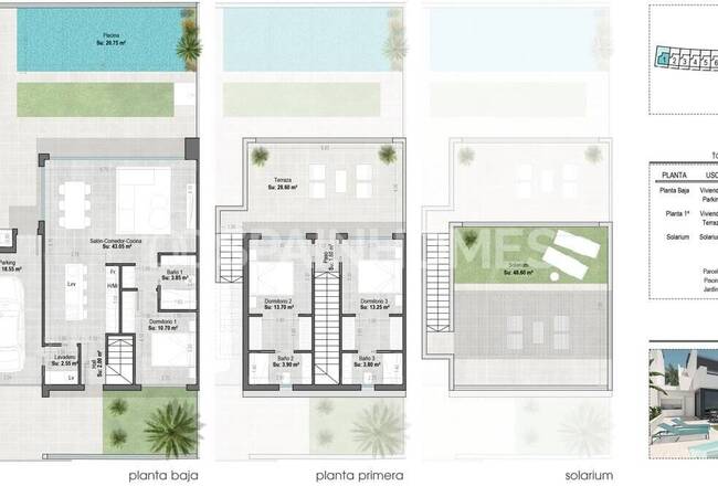 Villas Independientes Con Piscinas Privadas Y Solariums En San Javier 86