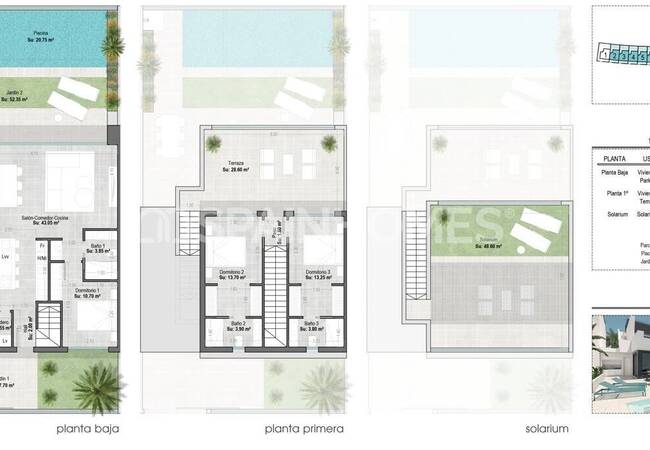 Villas Independientes Con Piscinas Privadas Y Solariums En San Javier 87