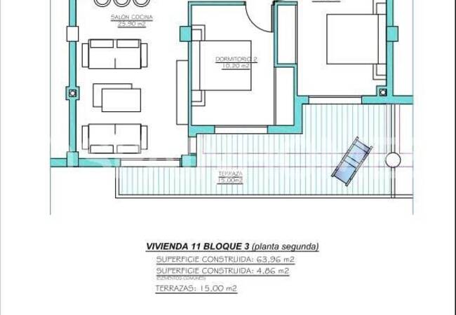 شقق جديدة سباحة مشترك للبيع في مورسيا كوستا كاليدا 21