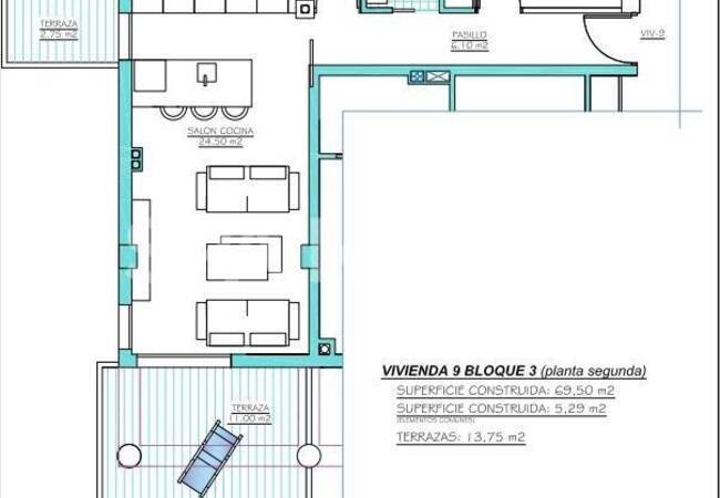 شقق جديدة سباحة مشترك للبيع في مورسيا كوستا كاليدا 19
