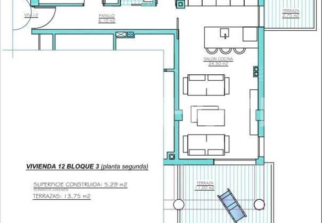 شقق جديدة سباحة مشترك للبيع في مورسيا كوستا كاليدا 22