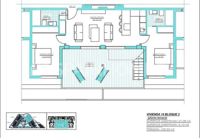 شقق جديدة سباحة مشترك للبيع في مورسيا كوستا كاليدا 25