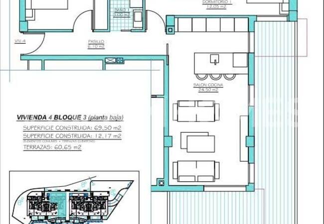 شقق جديدة سباحة مشترك للبيع في مورسيا كوستا كاليدا 33