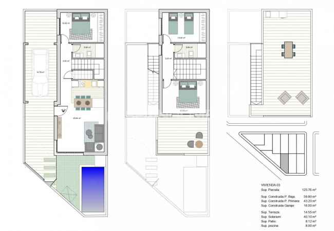 Villas with Private Pool and Car Park in Los Alcazares Murcia 38