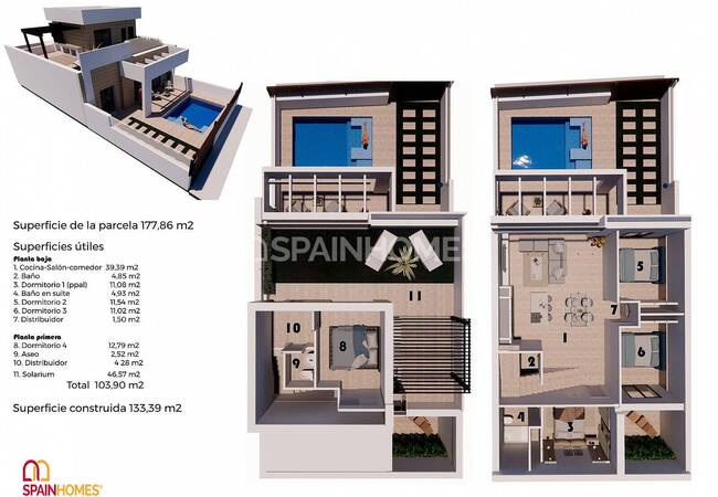 San Pedro Del Pinatar'da Özel Havuzlu ve Şık Tasarımlı Villa 39