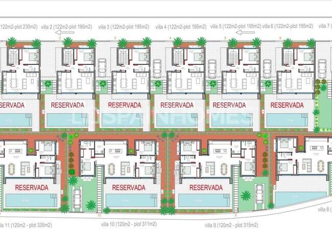 Cartagena'da Plaja Yürüme Mesafesinde Havuzlu Müstakil Villa 54