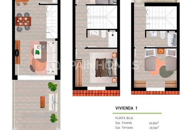 Maisons De Ville Près Des Commodités À San Pedro Del Pinatar 26