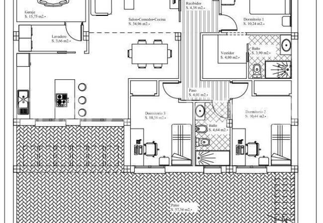 Дома с Гаражами в Торре-Пачеко, Пилар-де-ла-Орадада 44