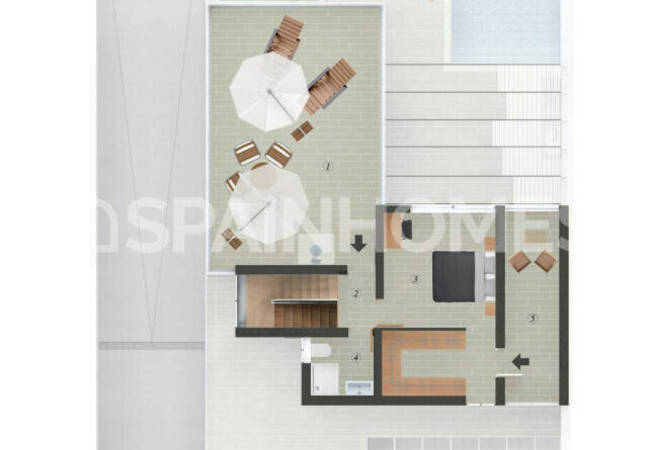 Los Belones Murcia'da Taşınmaya Hazır Havuzlu İkiz Villa 19