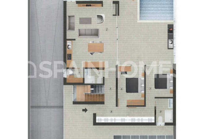 Los Belones Murcia'da Taşınmaya Hazır Havuzlu İkiz Villa 18