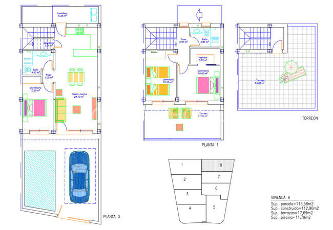 San Pedro Del Pinatar'da 3 Yatak Odalı ve Özel Havuzlu Villalar 40