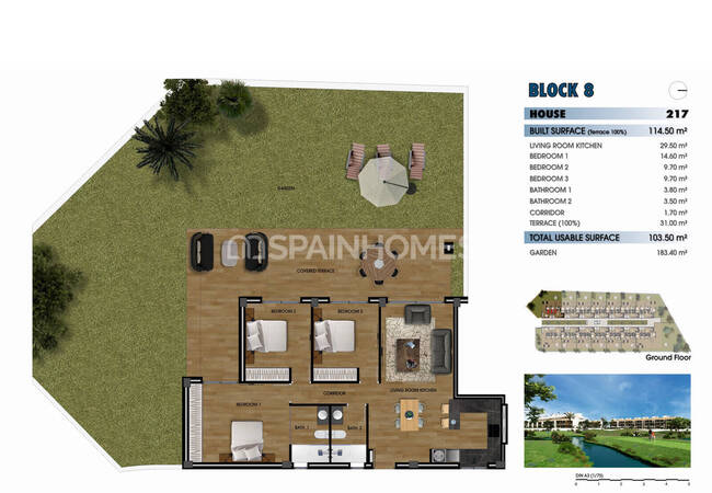 Los Alcázares'te Denize Yakın Şık Tasarımlı Golf Daireleri 21