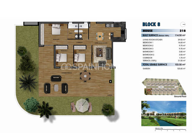 Los Alcázares'te Denize Yakın Şık Tasarımlı Golf Daireleri 22