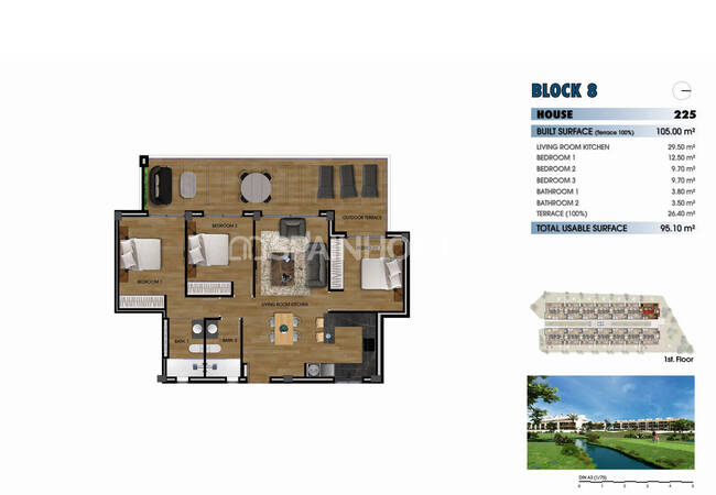 Los Alcázares'te Denize Yakın Şık Tasarımlı Golf Daireleri 33