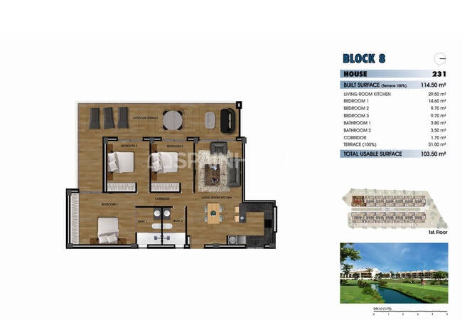 Los Alcázares'te Denize Yakın Şık Tasarımlı Golf Daireleri 39