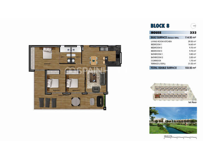 Los Alcázares'te Denize Yakın Şık Tasarımlı Golf Daireleri 40