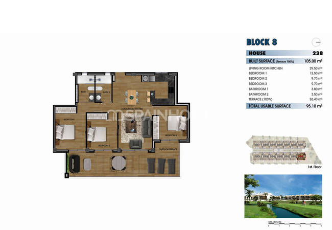Los Alcázares'te Denize Yakın Şık Tasarımlı Golf Daireleri 51