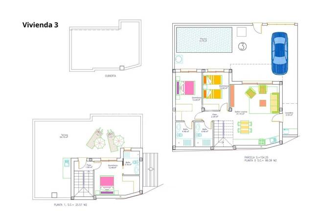 San Pedro Del Pinatar'da Plaja Yakın 3 Odalı Müstakil Villalar 13
