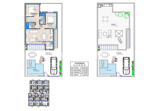 Huizen Met 2 En 3 Slaapkamers Met Zwembaden In Torre Pacheco Murcia 10