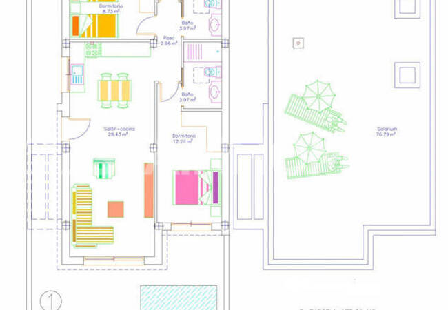 Дома с частными бассейнами рядом с гольф-клубом в Сан-Хавьер-Мурсия 8