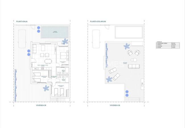 منازل من 3 غرف نوم مع مسابح ومقصورات تشمس اصطناعي في بالسيكاس 23