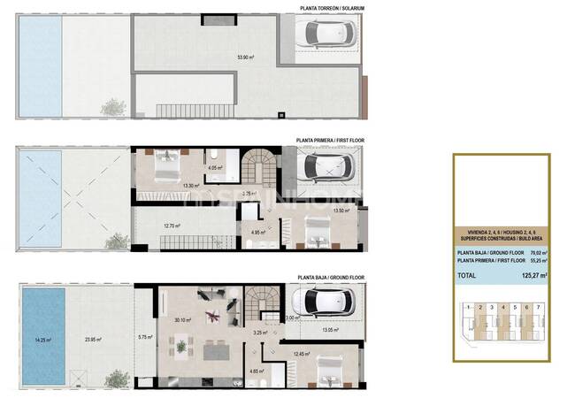 Элегантные таунхаусы с 3 спальнями и бассейнами в Сан-Хавьере 14