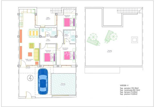 Enplanshus Med Privata Pooler I Murcia Avileses 13