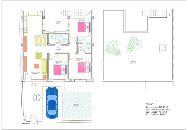 Enplanshus Med Privata Pooler I Murcia Avileses 10