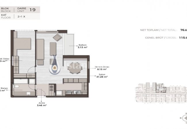 Properties with Island View and En-suite Bathrooms in Istanbul Kartal 44