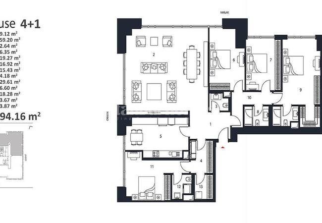 Şişli Seyrantepe'de Ekolojik Sisteme Uyumlu Orman Manzaralı Daireler 36