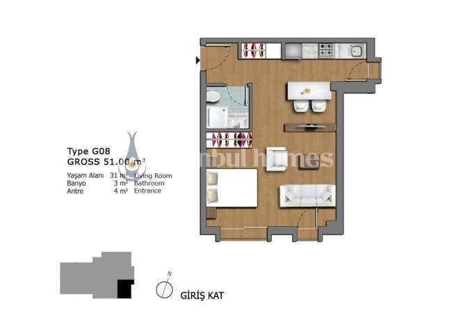 Quality Apartments with Unique Design in Istanbul Sisli 50
