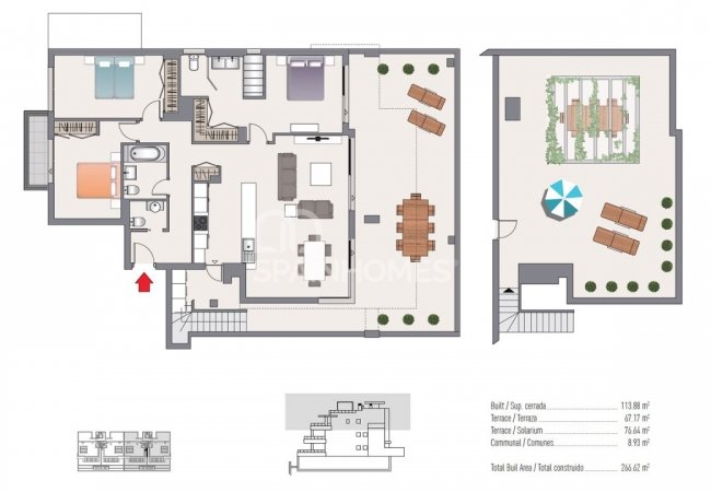 Estepona Málaga'da Havuzlu Bahçeye Sahip Modern Daireler 23