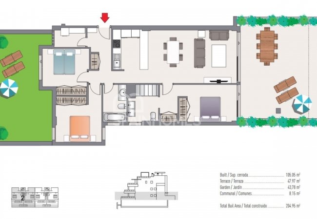 Estepona Málaga'da Havuzlu Bahçeye Sahip Modern Daireler 26