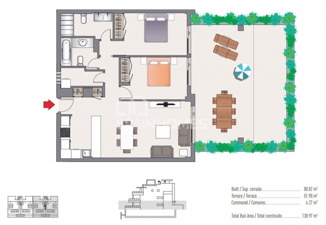 Estepona Málaga'da Havuzlu Bahçeye Sahip Modern Daireler 21