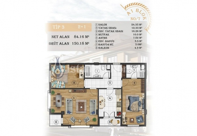 ملک نوساز با چشم انداز دریا در استانبول، بیلیکدوزو 24