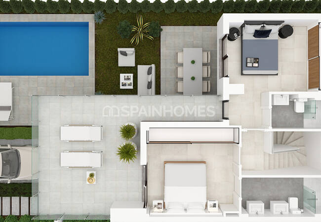 San Javier’de Golf Sahası Manzaralı Ferah Müstakil Villalar 37