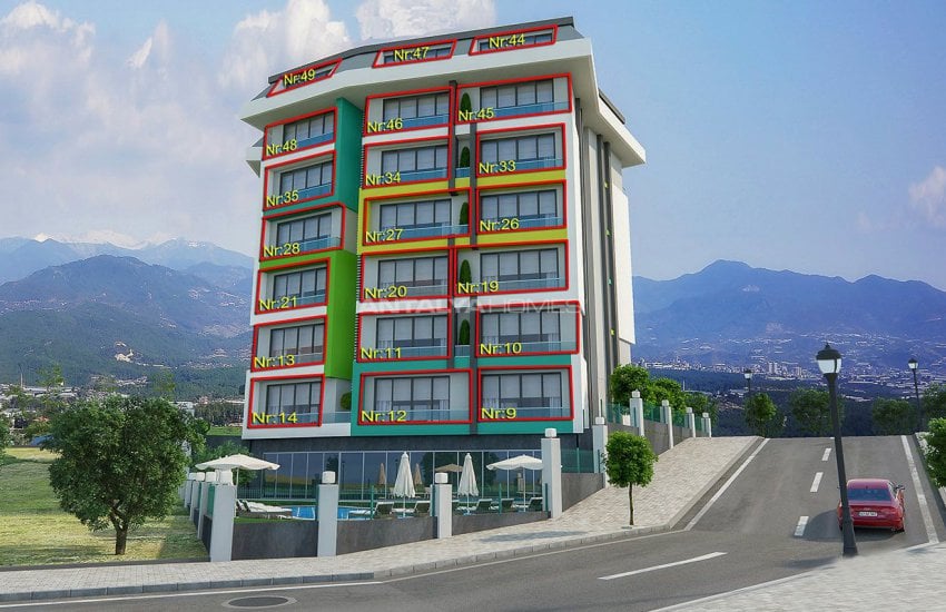New 1+1 Apartments in Alanya 800 Mt to the Beach 15