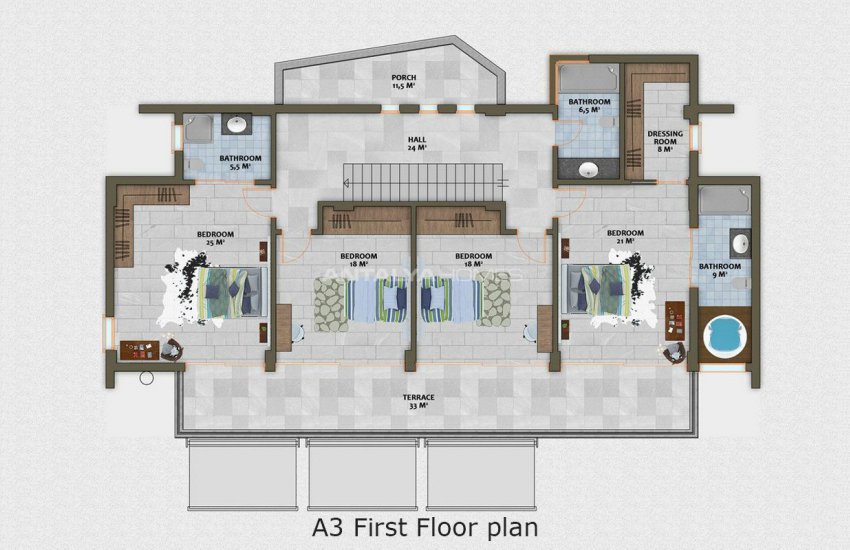 Exclusive Villas with 4+1 and 5+1 Options in Alanya Center 37