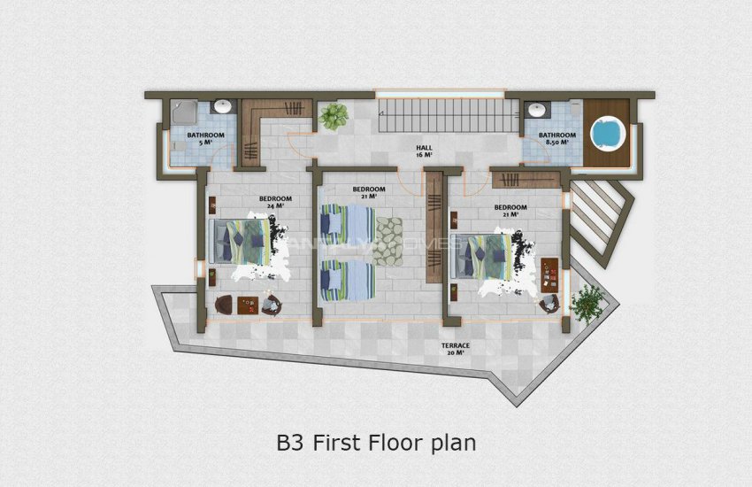 Exclusive Villas with 4+1 and 5+1 Options in Alanya Center 40