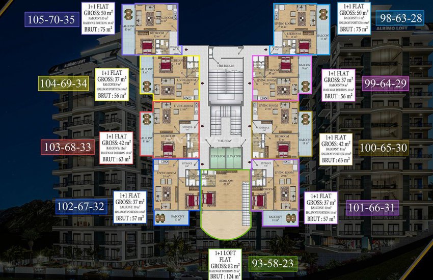 Real Estate with Fantastic Features in Mahmutlar Alanya 22