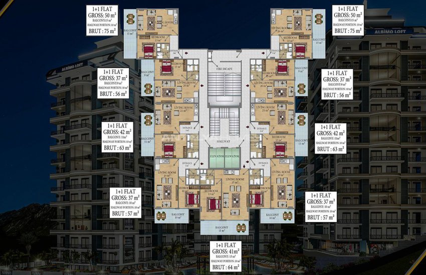 Real Estate with Fantastic Features in Mahmutlar Alanya 14