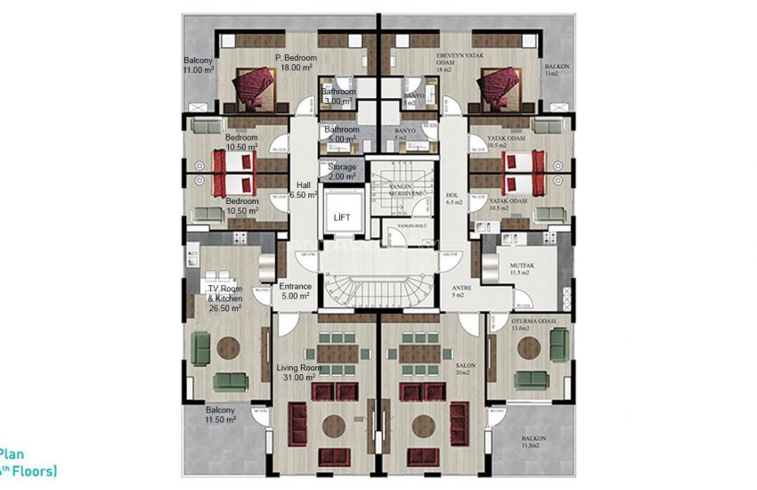 Spacious Alanya Apartments for Sale 13