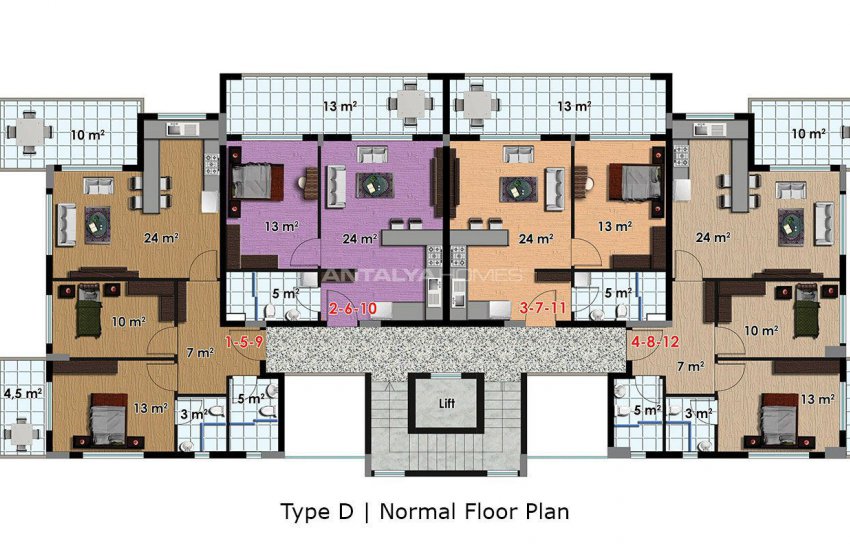 Stylish Designed Key-ready Apartments in Alanya Turkey 36