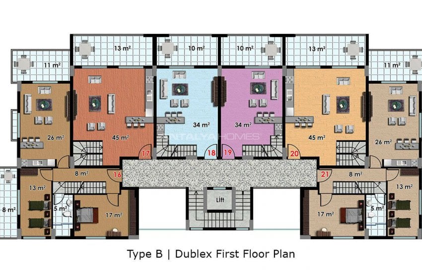 Stylish Designed Key-ready Apartments in Alanya Turkey 37