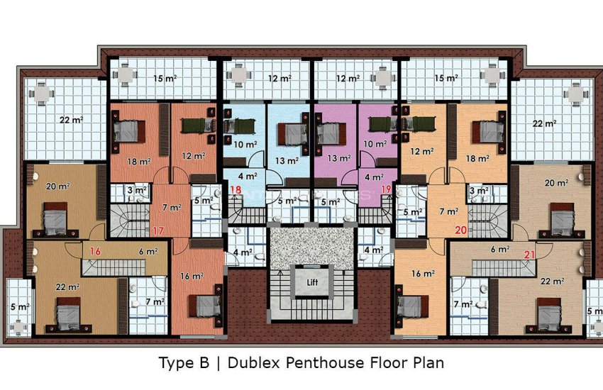 Stylish Designed Key-ready Apartments in Alanya Turkey 38