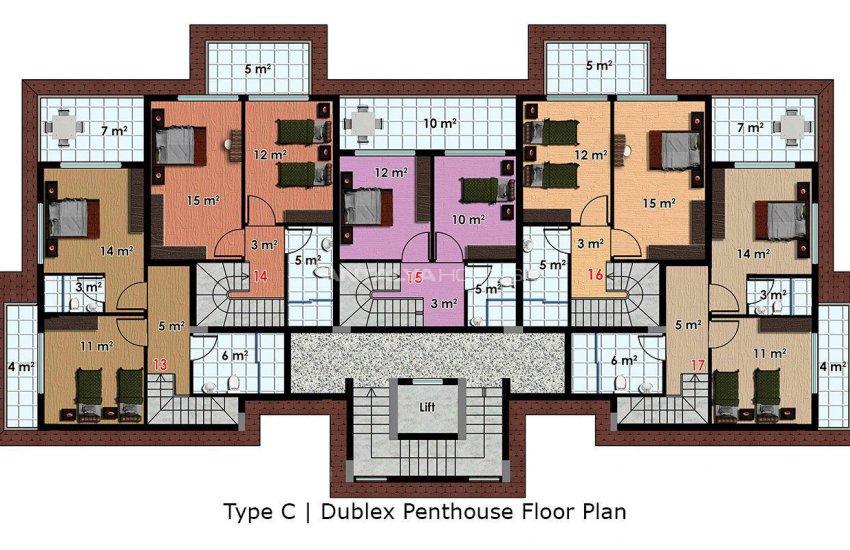 Stylish Designed Key-ready Apartments in Alanya Turkey 40