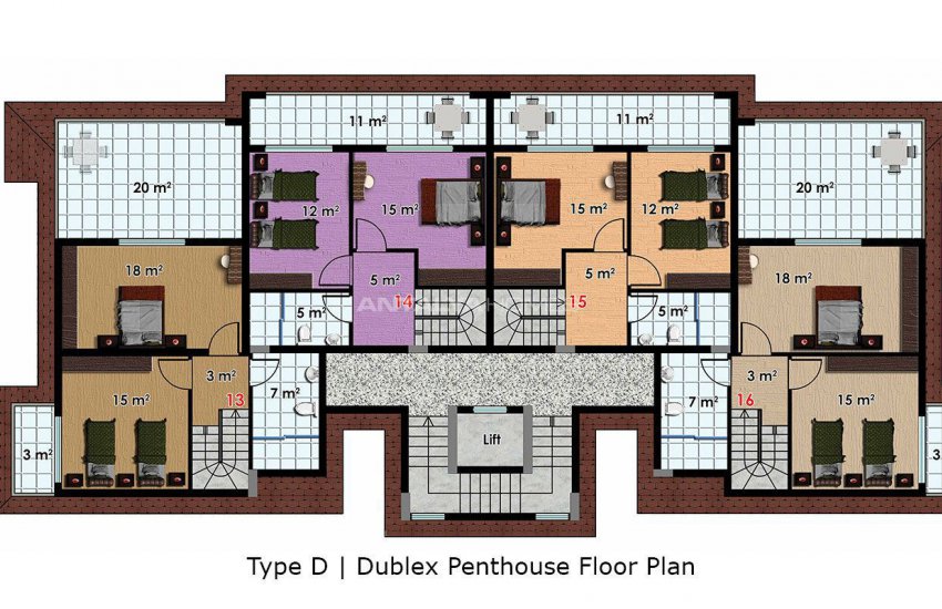 Stylish Designed Key-ready Apartments in Alanya Turkey 42